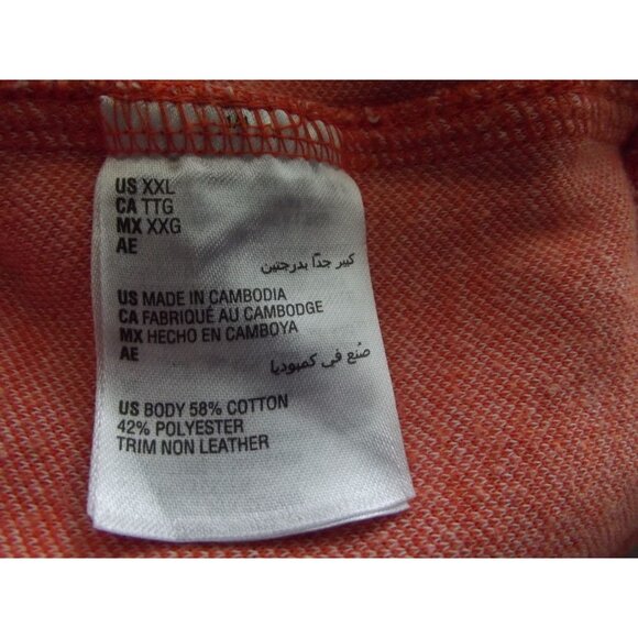 Club Room Pullover Mens XXL Orange 1/4-Zip top sweater high neck shirt quarter - Picture 8 of 10